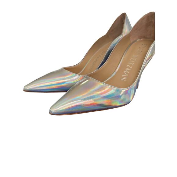 Stuart Weitzman Stuart Scallop Pump SZ 5.5 B Leather Stiletto Heels MSRP $495 - Picture 6 of 8